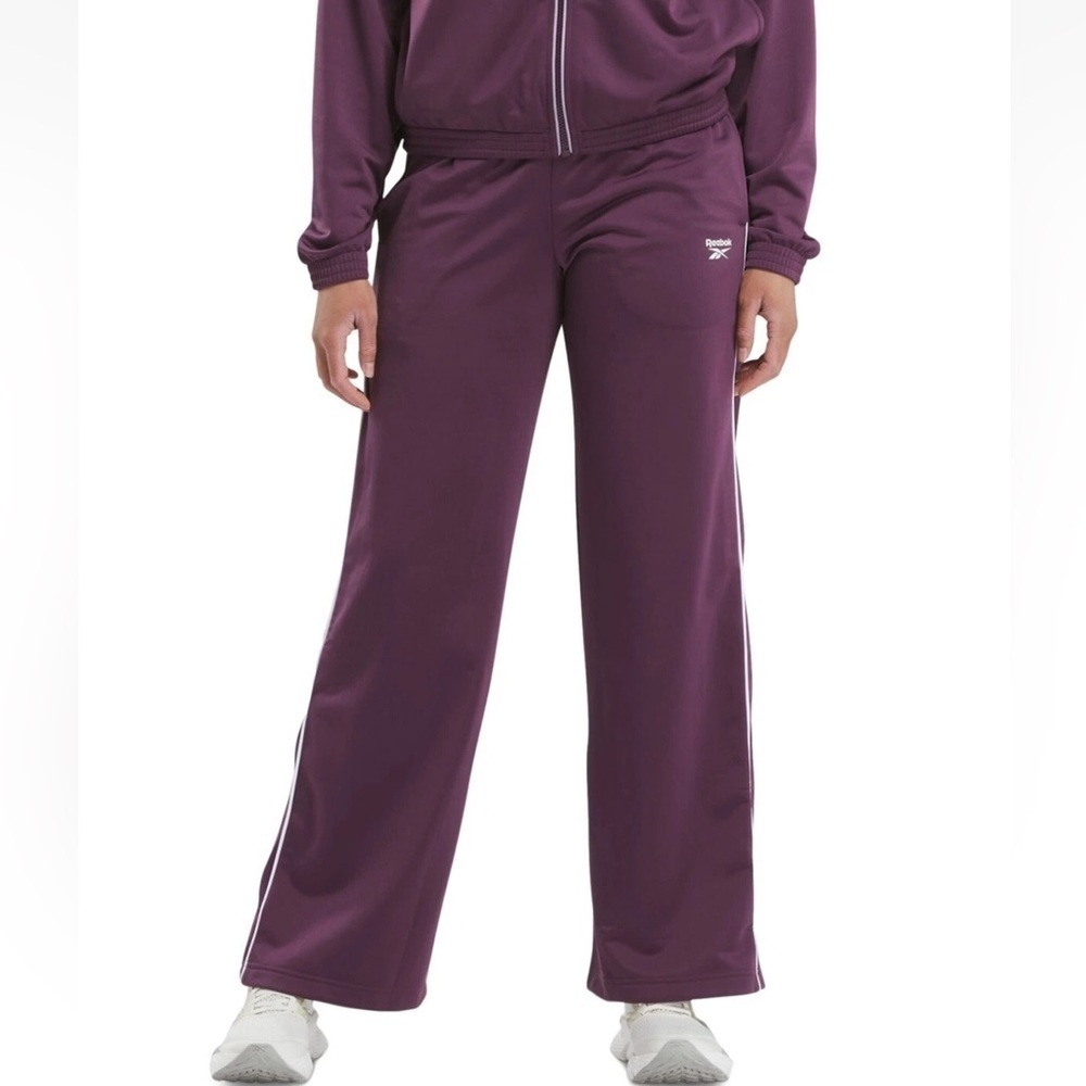 Reebok Women's Pull-on Drawstring Tricot Pants Plum SZ XL